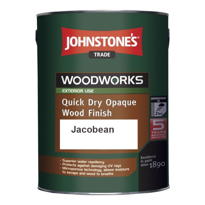 Product image for Johnstone's Trade Woodworks Quick Dry Paint Opaque Wood Finish Jacobean 2.5ltr
