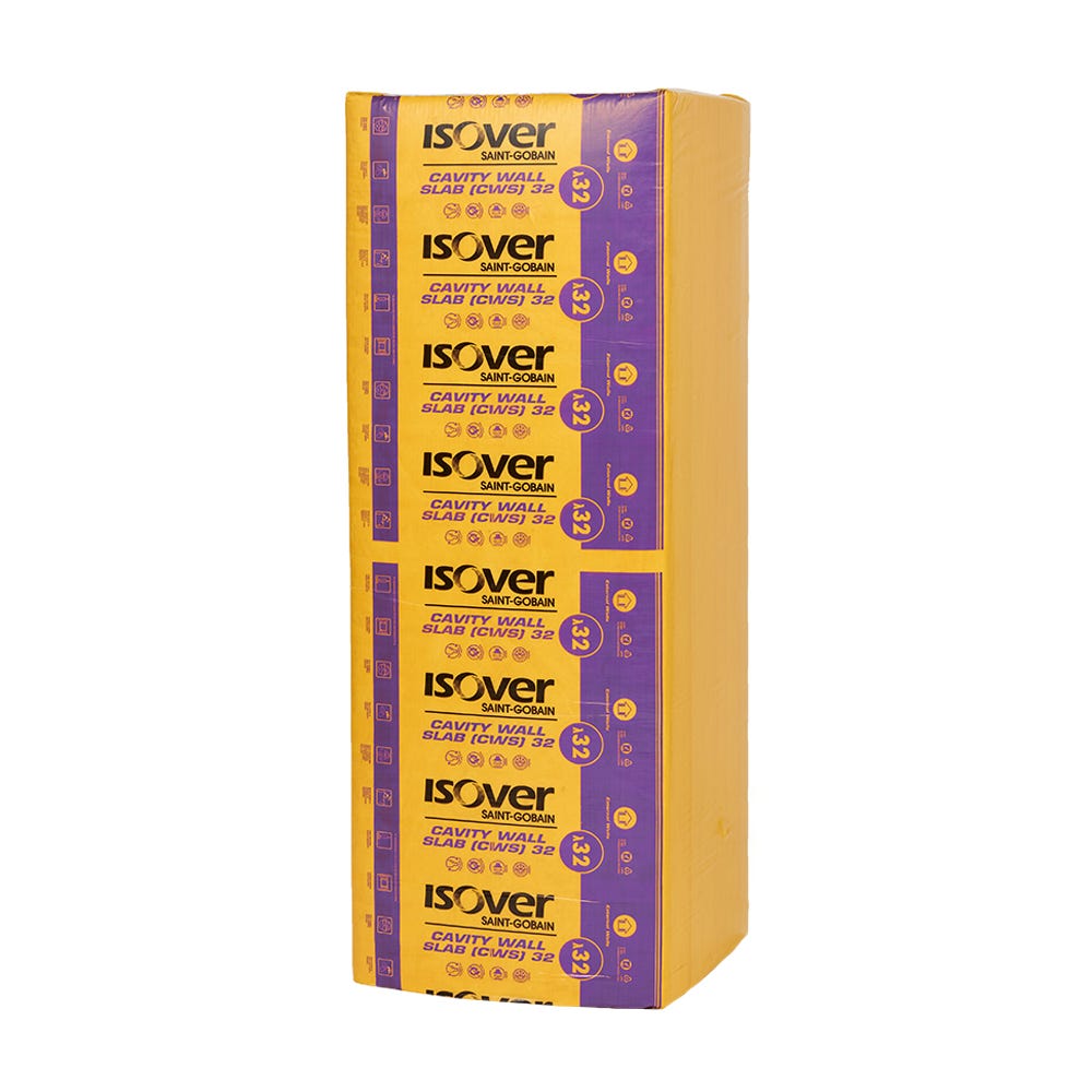 Image of Isover Insulation CWS 32 Cavity Wall System Batt Heavy Duty 125mm 2.73m²