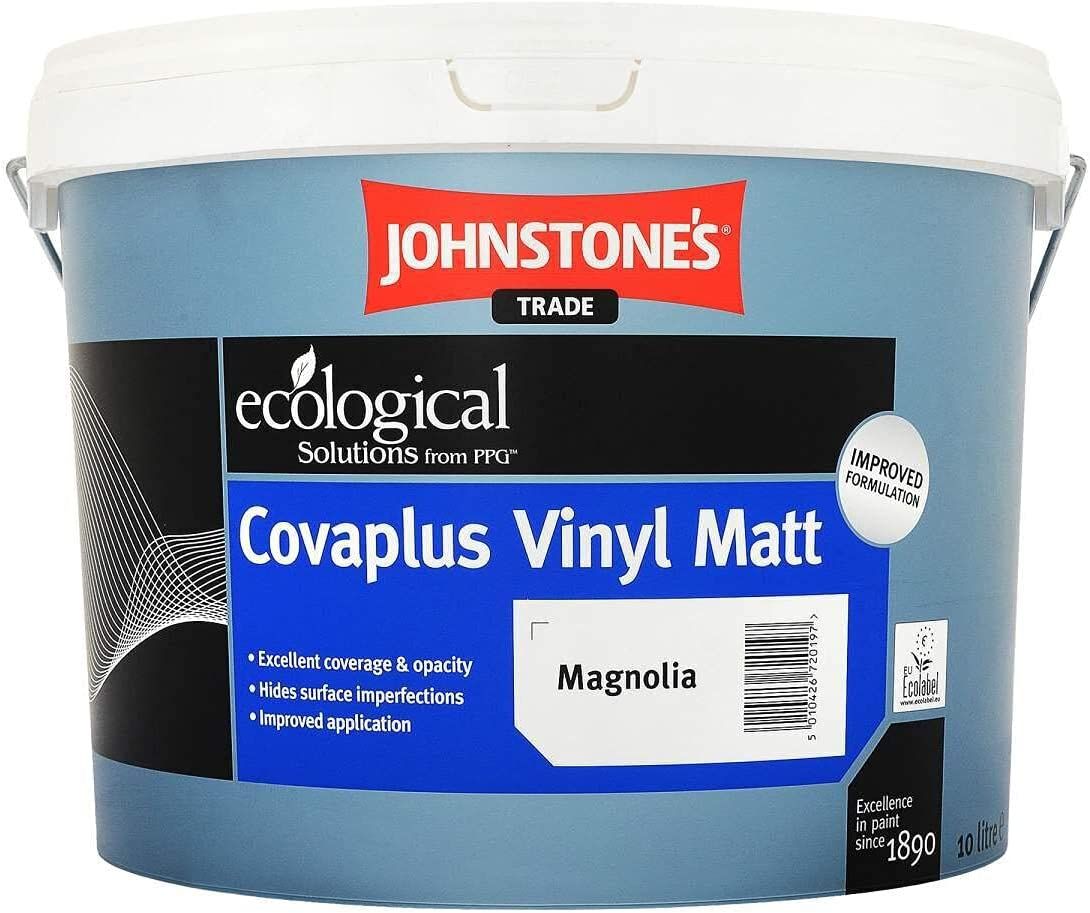 Product image for Johnstone's Trade Covaplus Vinyl Paint Matt Magnolia 10ltr