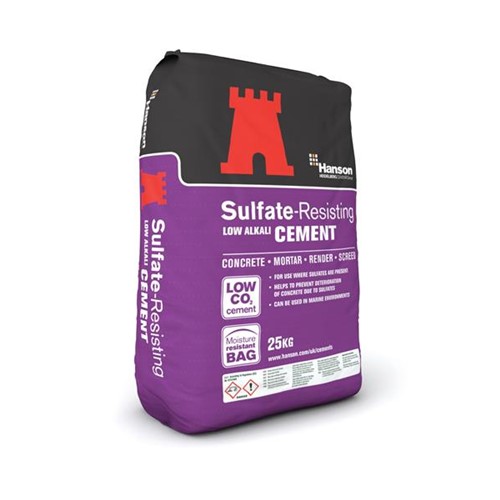 Product image for Hanson Low Carbon Sulfate Resisting Cement 25kg Bag