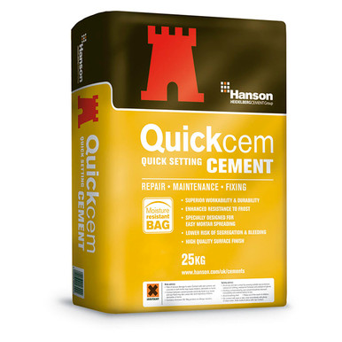 Product image for Hanson Quickcem Cement 25kg Bag