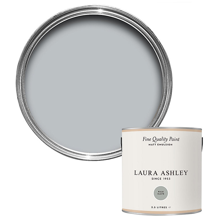 Image of Laura Ashley Pale Slate Matt Emulsion paint, 2.5L
