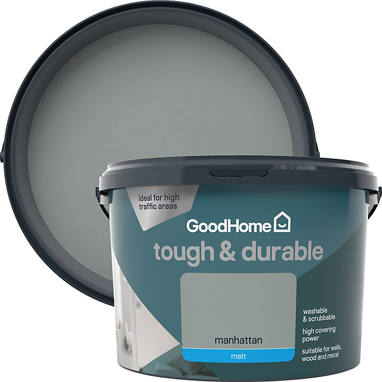 Image of GoodHome Durable Manhattan Matt Emulsion paint, 2.5L
