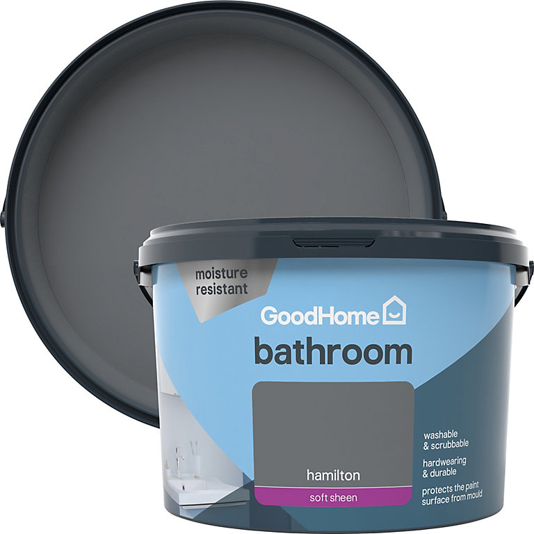 Image of GoodHome Bathroom Hamilton Soft sheen Emulsion paint, 2.5L