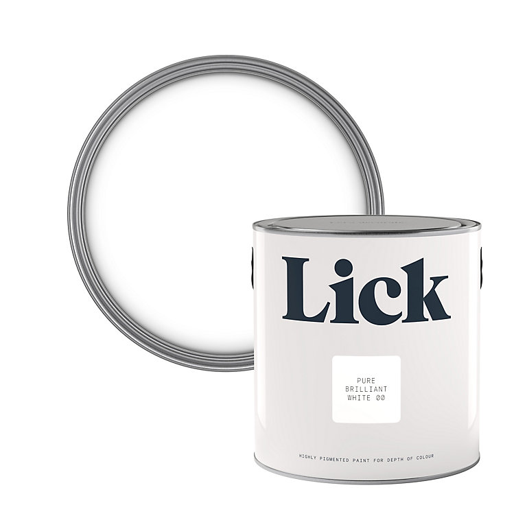 Image of Lick Pure Brilliant White 00 Matt Emulsion paint, 2.5L