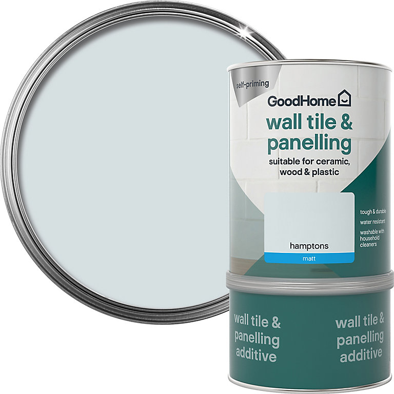 Image of GoodHome Renovation Hamptons Matt Wall tile & panelling paint, 750ml