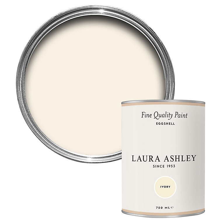 Image of Laura Ashley Ivory Eggshell Emulsion paint, 750ml
