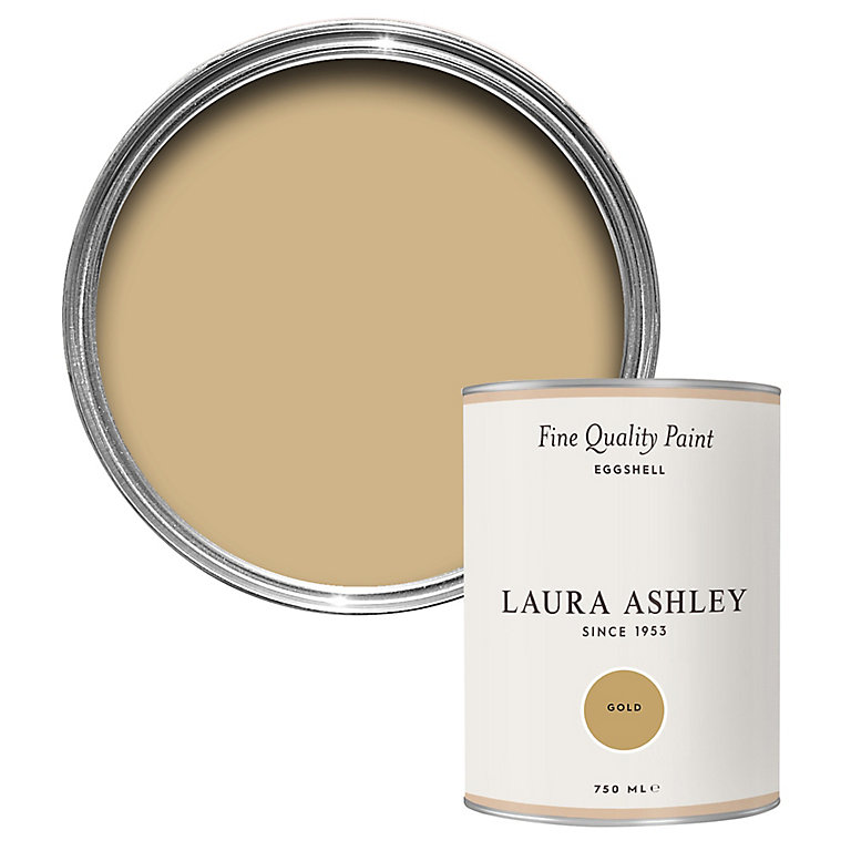 Image of Laura Ashley Gold Eggshell Emulsion paint, 750ml