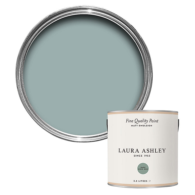 Image of Laura Ashley Dark Duck Egg Matt Emulsion paint, 2.5L
