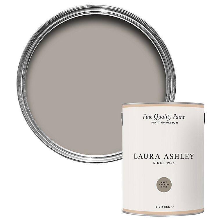 Product image for Laura Ashley Pale French Grey Matt Emulsion paint, 5L