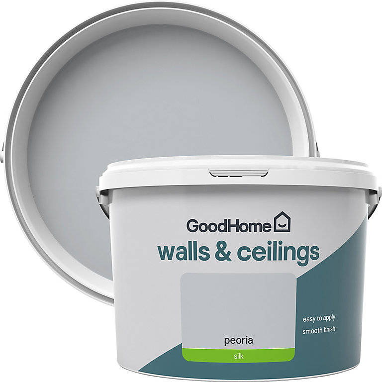 Product image for GoodHome Walls & ceilings Peoria Silk Emulsion paint, 2.5L