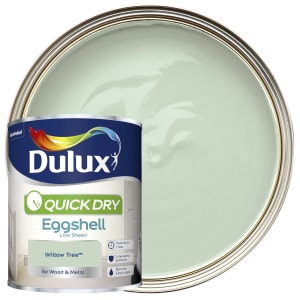 Image of Dulux Quick dry Willow tree Eggshell Metal & wood paint, 750ml