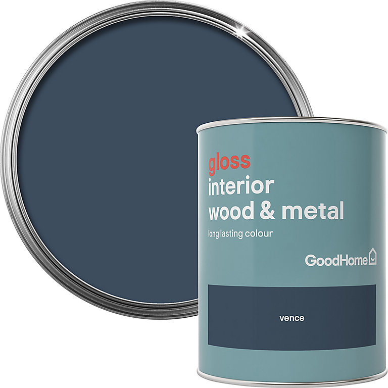 Image of GoodHome Vence Gloss Metal & wood paint, 750ml