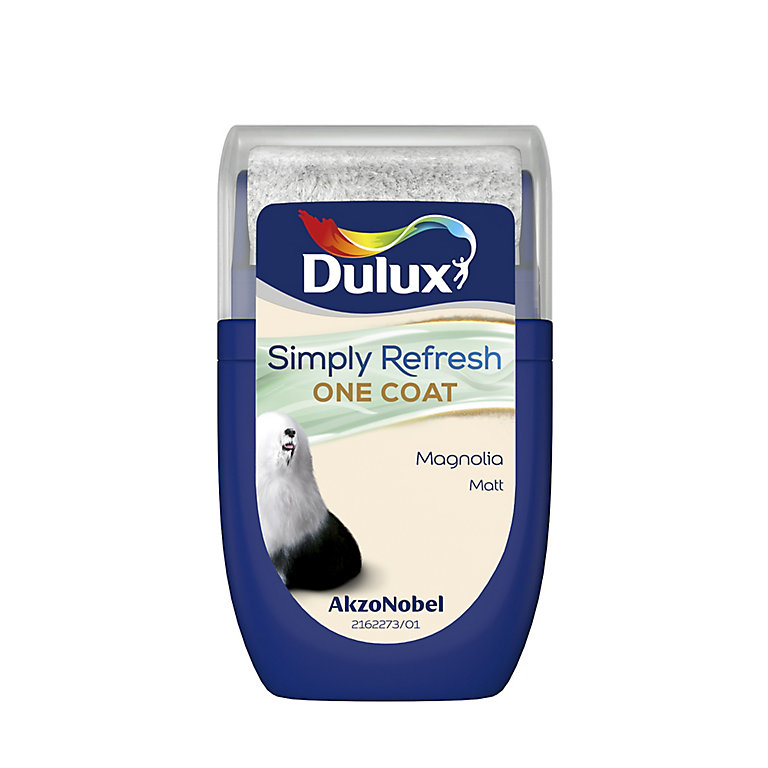 Image of Dulux One coat Magnolia Matt Emulsion paint, 30ml Tester pot