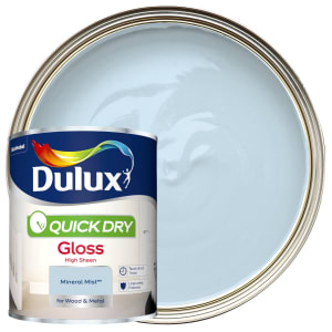 Image of Dulux Quick dry Mineral mist Gloss Metal & wood paint, 750ml