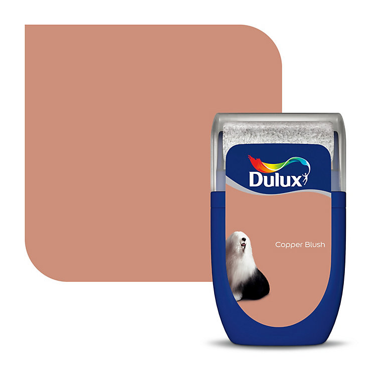 Product image for Dulux Standard Copper blush Matt Emulsion paint, 30ml Tester pot