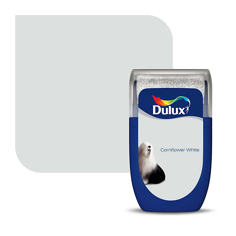Product image for Dulux Standard Cornflower white Matt Emulsion paint, 30ml Tester pot