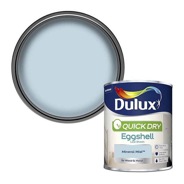 Product image for Dulux Quick dry Mineral mist Eggshell Metal & wood paint, 750ml