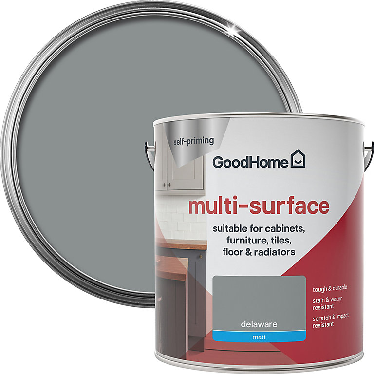 Image of GoodHome Durable Delaware Matt Multi-surface paint, 2L