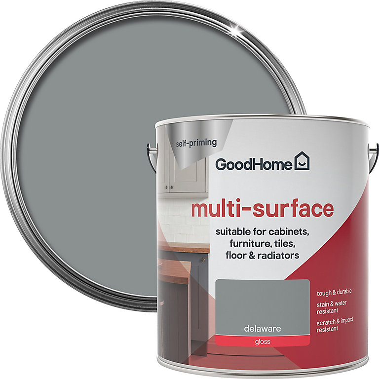 Image of GoodHome Durable Delaware Gloss Multi-surface paint, 2L