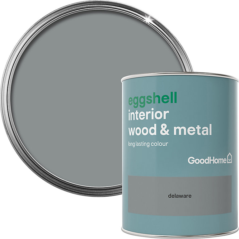 Image of GoodHome Delaware Eggshell Metal & wood paint, 750ml