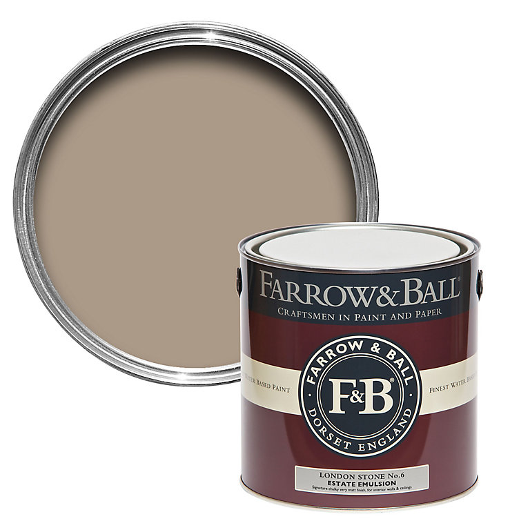 Image of Farrow & Ball Estate London stone Matt Emulsion paint, 2.5L