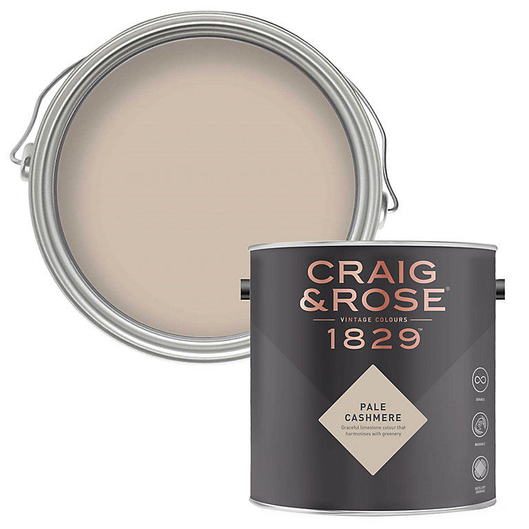 Image of Craig & Rose 1829 Pale Cashmere Chalky Emulsion paint, 2.5L
