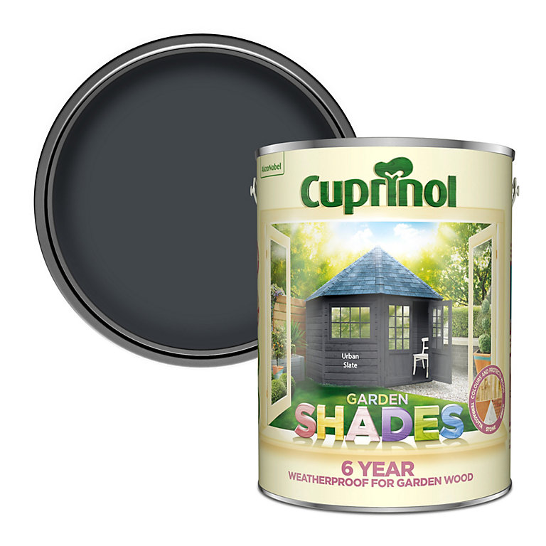 Product image for Cuprinol Garden shades Urban slate Matt Exterior Wood paint, 5L
