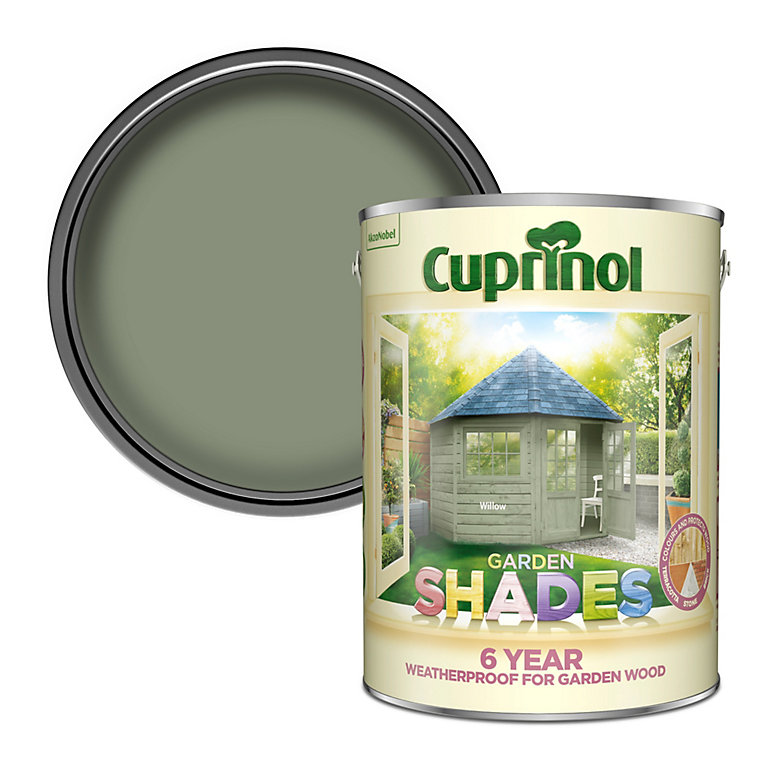 Product image for Cuprinol Garden shades Willow Matt Multi-surface Exterior Wood paint, 5L