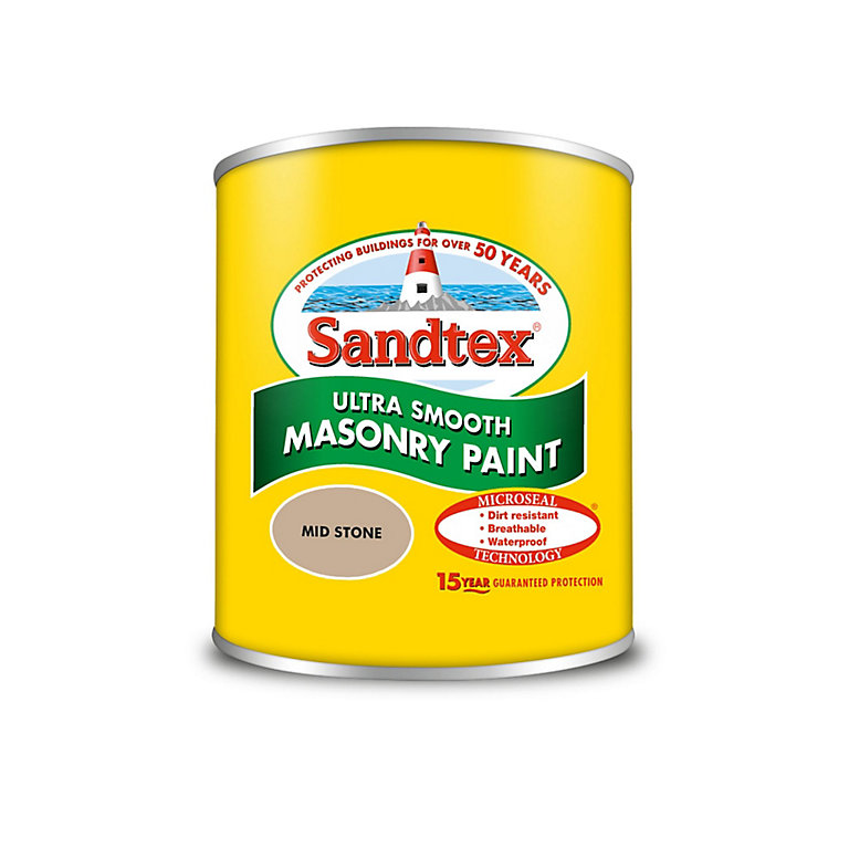Product image for Sandtex Mid stone Masonry paint, 150ml Tester pot