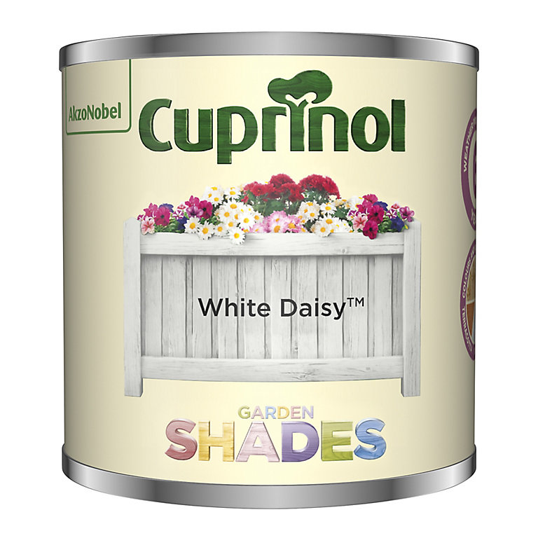 Product image for Cuprinol Garden shades White Daisy Matt Multi-surface Garden Wood paint, 125ml Tester pot