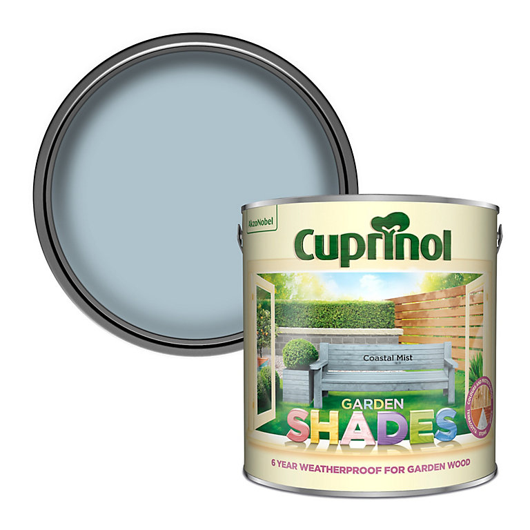 Product image for Cuprinol Garden shades Coastal mist Matt Exterior Wood paint, 2.5L