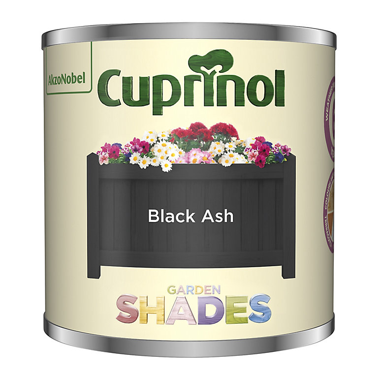 Product image for Cuprinol Garden shades Black Ash Matt Multi-surface Garden Wood paint, 125ml Tester pot