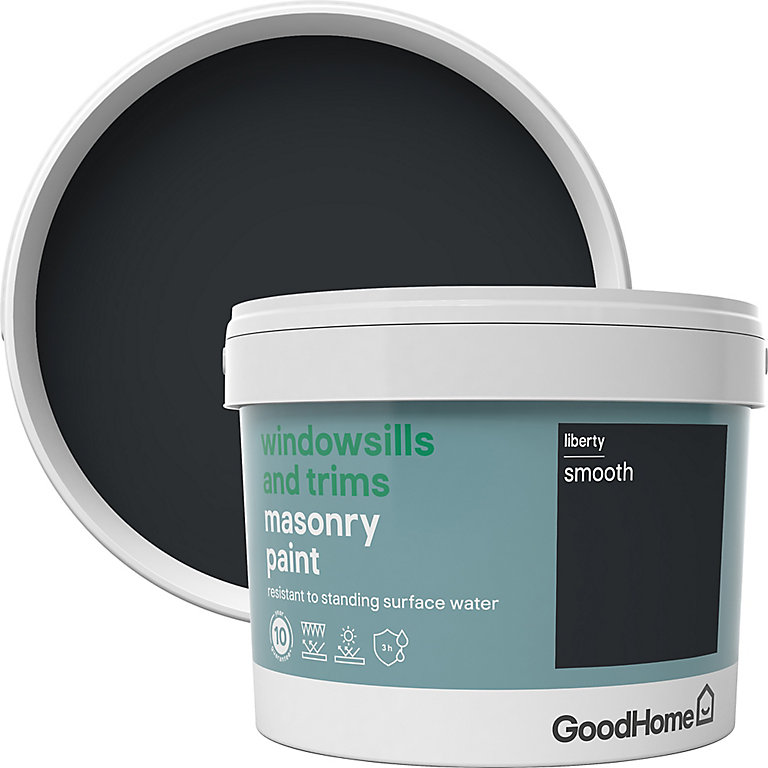 Image of GoodHome Windowsills & trims Liberty Smooth Matt Masonry paint, 2.5L