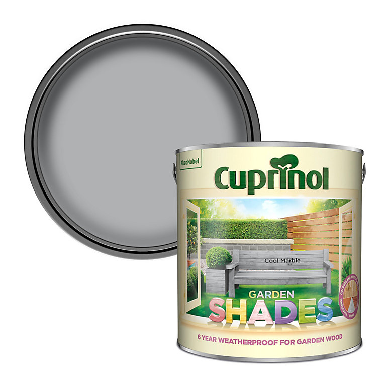 Product image for Cuprinol Garden shades Cool Marble Matt Garden Paint, 2.5L Tin