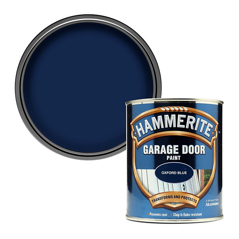 Product image for Hammerite Oxford blue Gloss Garage door paint, 750ml