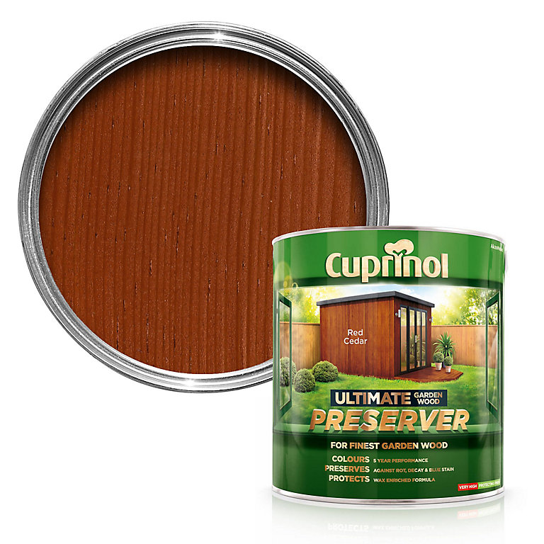 Product image for Cuprinol Ultimate Red cedar Matt Exterior Wood paint, 4L