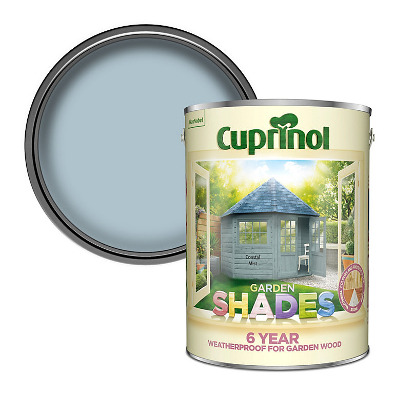 Product image for Cuprinol Garden shades Coastal mist Matt Multi-surface Exterior Wood paint, 5L
