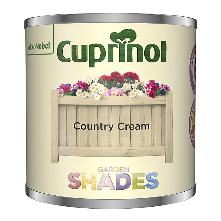 Product image for Cuprinol Garden shades Country Cream Matt Multi-surface Garden Wood paint, 125ml Tester pot