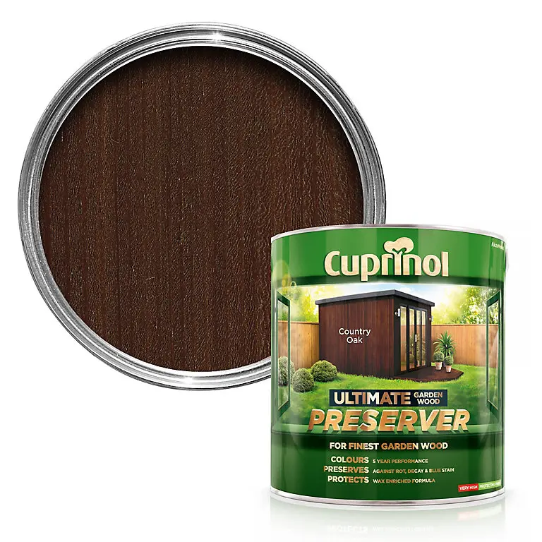 Product image for Cuprinol Ultimate Country oak Matt Exterior Wood paint, 4L