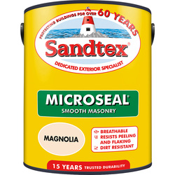 Product image for Sandtex Ultra smooth Magnolia Masonry paint, 5L