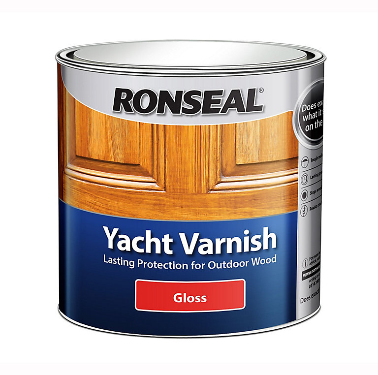 Product image for Ronseal Yacht Varnish Clear Gloss Window frames Wood varnish, 1L