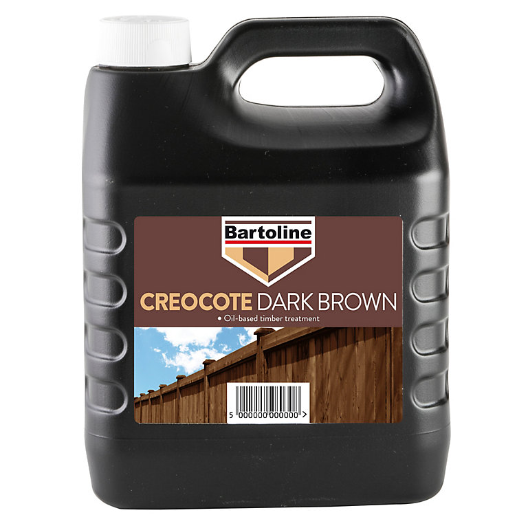 Product image for Bartoline Dark brown Matt Fencing, sheds & trellis Creocote wood treatment, 4L
