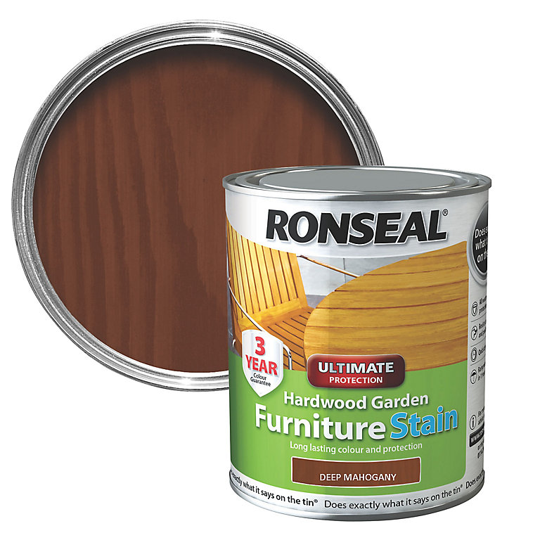 Image of Ronseal Hardwood Deep mahogany Furniture Wood stain, 750ml