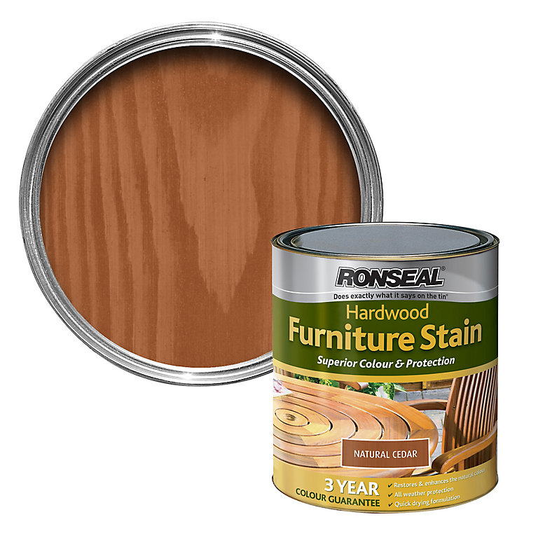 Image of Ronseal Hardwood Natural cedar Furniture Wood stain, 750ml