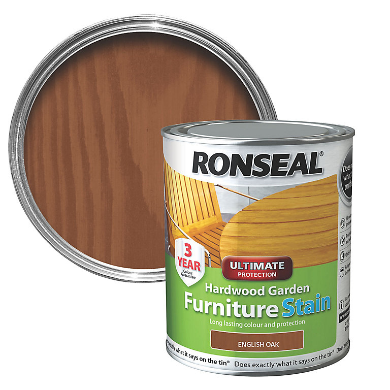 Product image for Ronseal Hardwood English oak Furniture Wood stain, 750ml