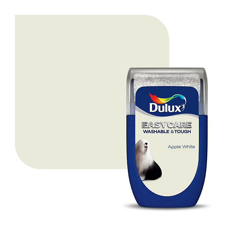 Product image for Dulux Easycare Apple white Matt Emulsion paint, 30ml Tester pot