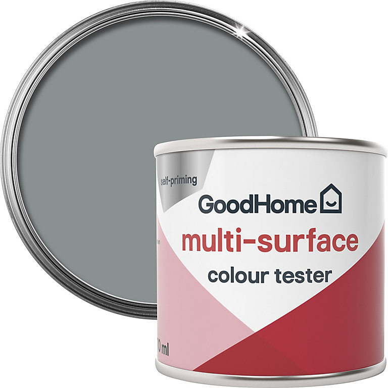Image of GoodHome Delaware Satin Multi-surface paint, 70ml Tester pot
