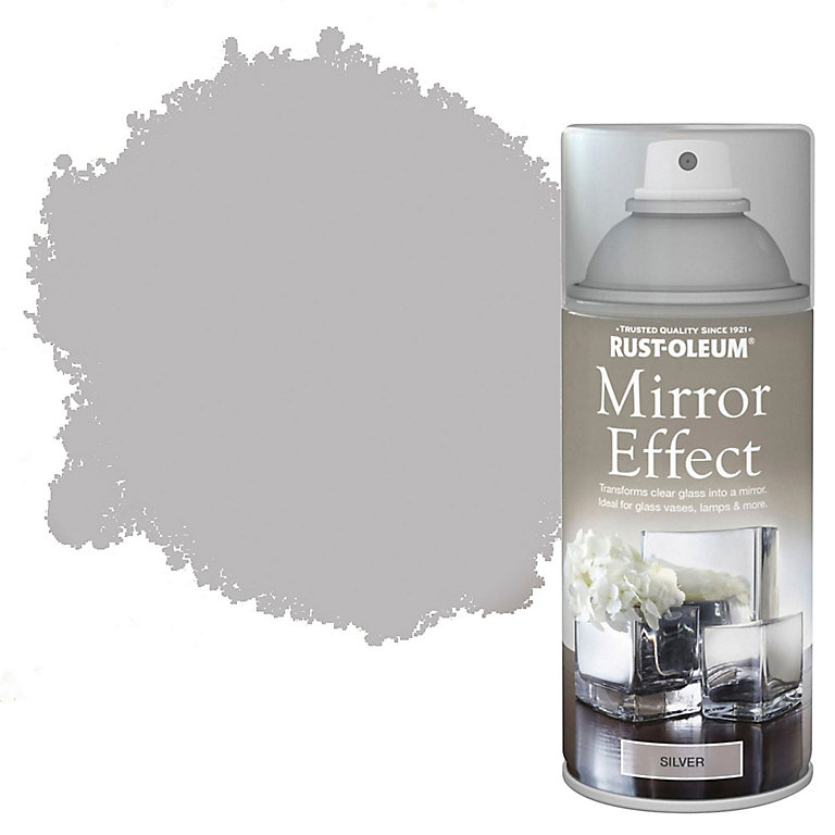 Product image for Rust-Oleum Silver mirror effect Multi-surface Spray paint, 150ml