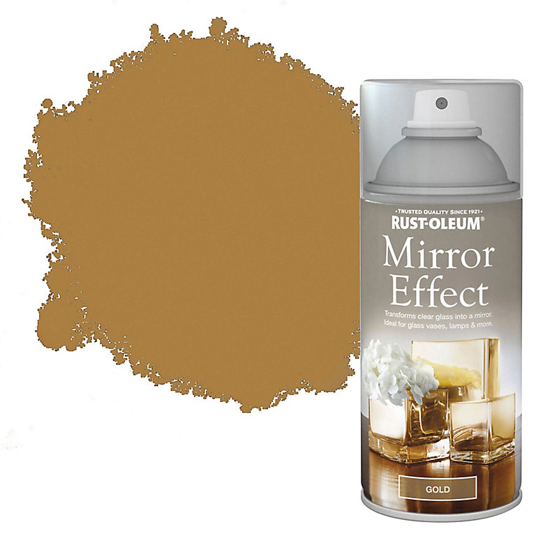 Image of Rust-Oleum Gold mirror effect Multi-surface Spray paint, 150ml